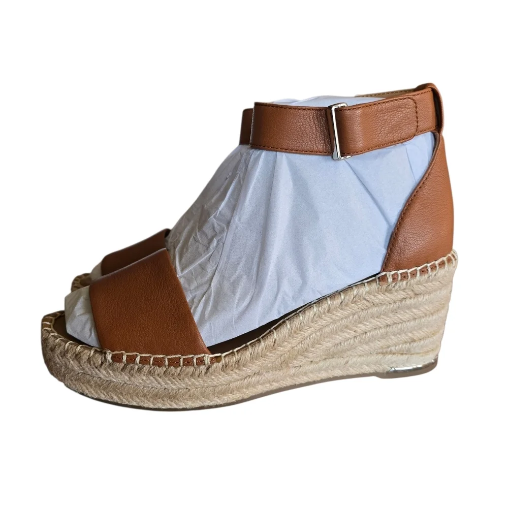 NIB Franco Sarto Clemens Raffia Espadrille Wedge Sandal, Size 9.5 (M)